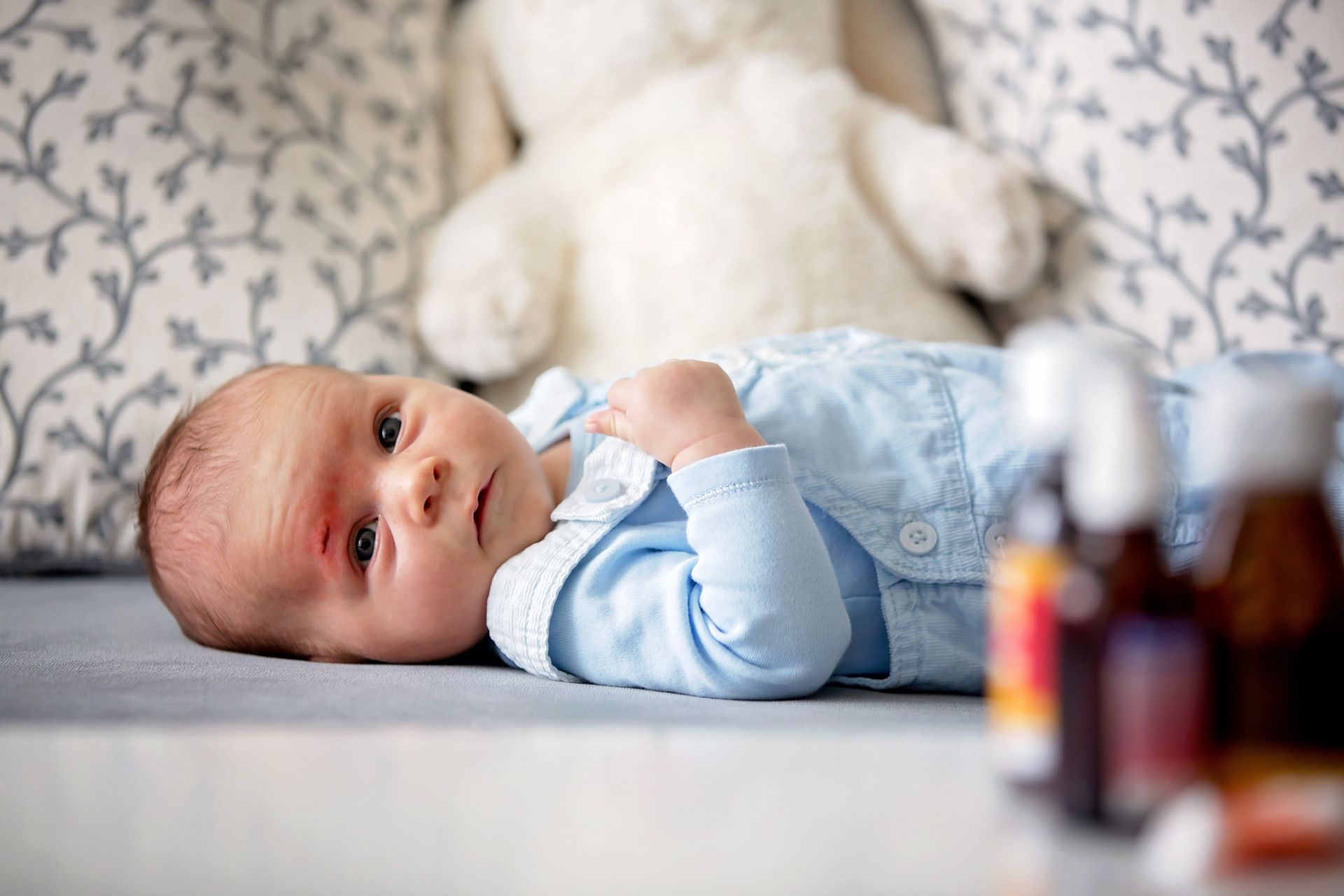 Säugling mit Platzwunde