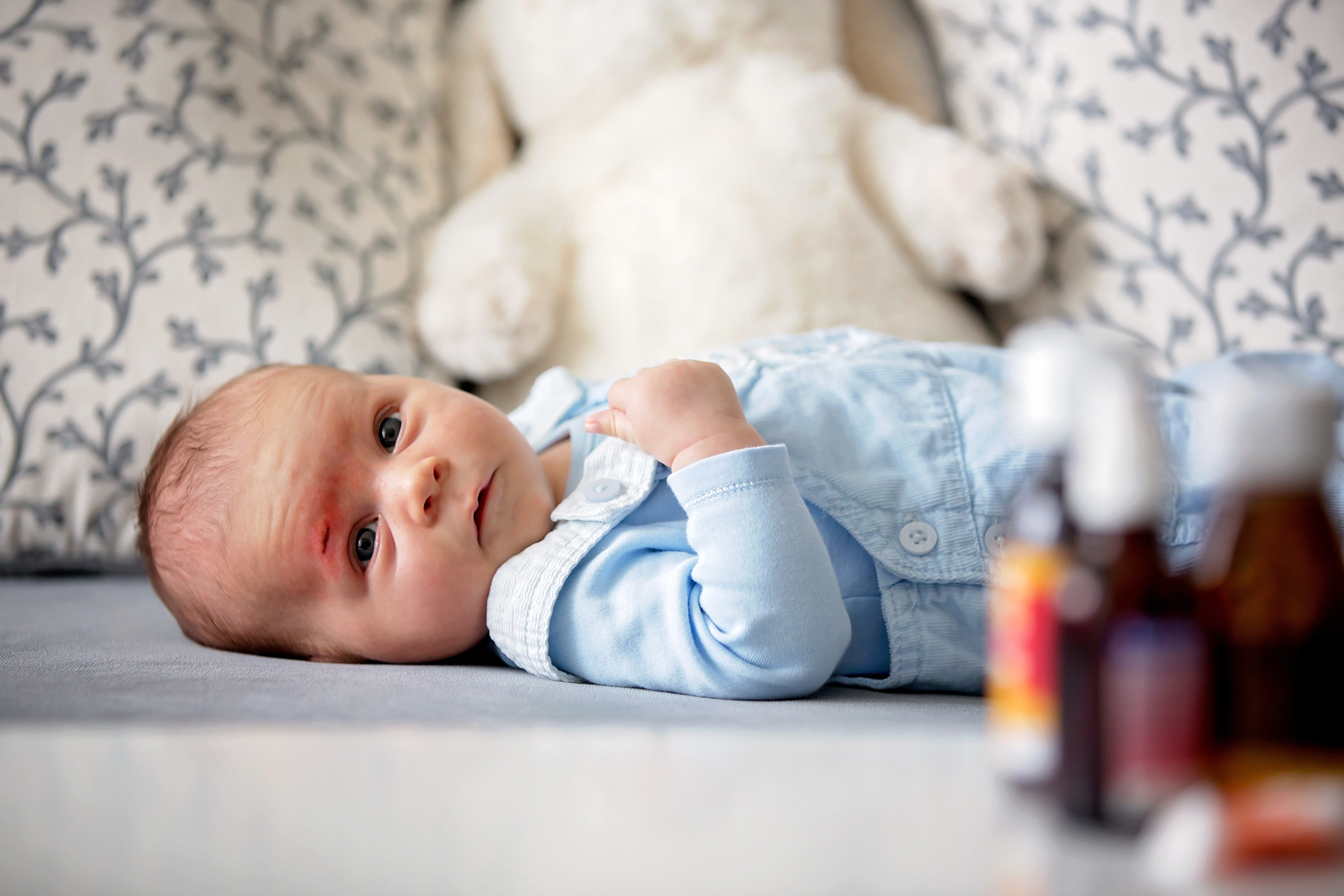 Säugling mit Platzwunde